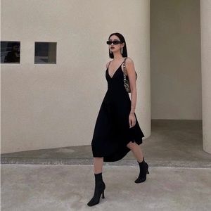 Black asymmetrical dress